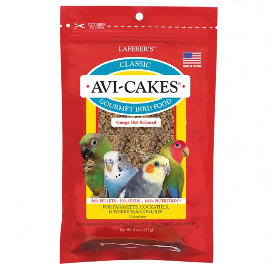 (image for) Original Avi-Cakes for parakeet, cockatiel, lovebird, conure 8oz